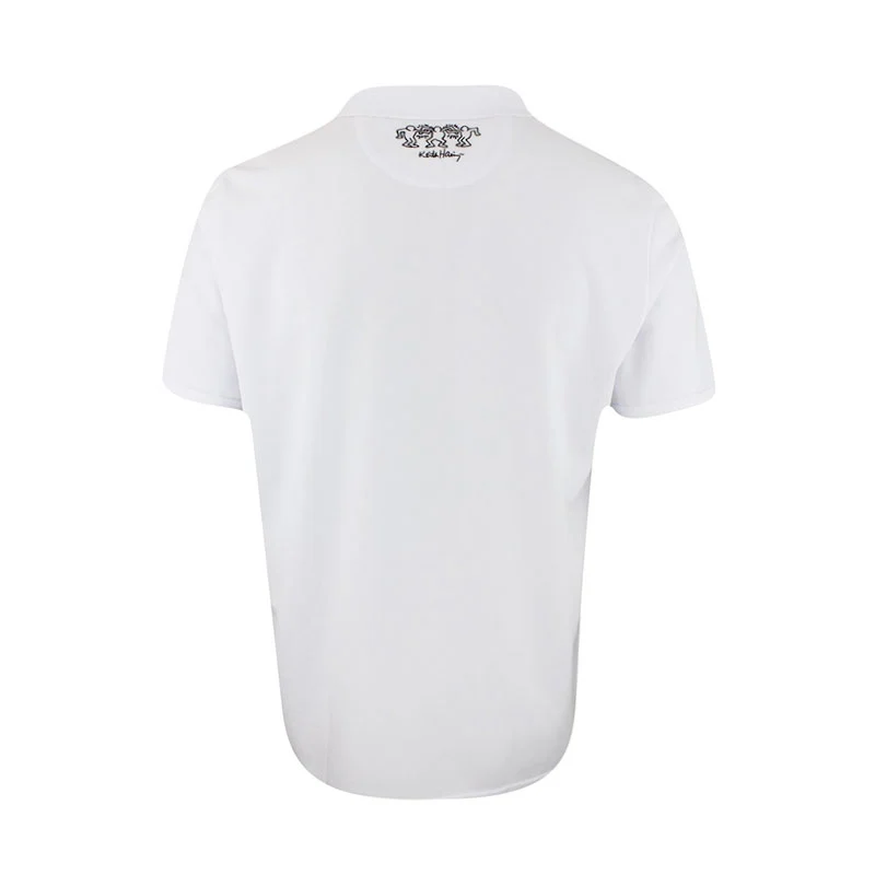 MALBON GOLF x Keith Haring Performance Pique Men's Polo (White) - Image 2