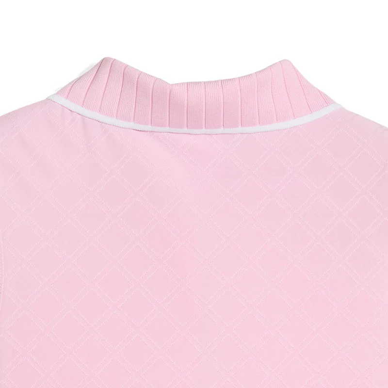 PUMA x Arnold Palmer Jacquard Women's Sleeveless Polo (Pale Pink) - Image 4