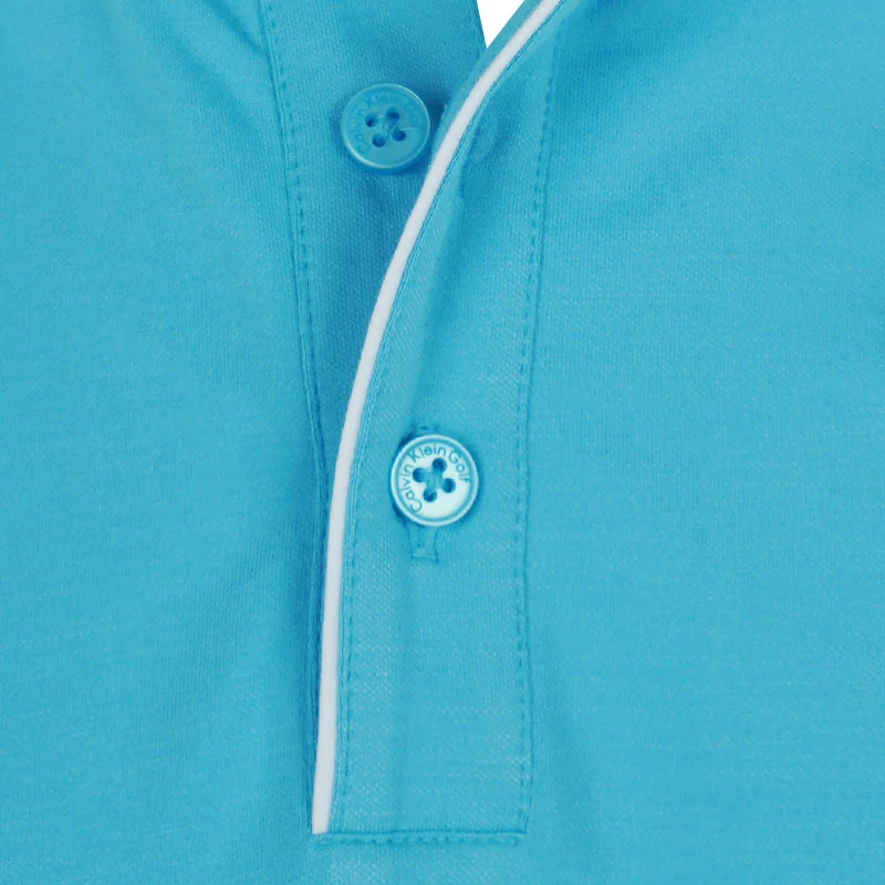 CALVIN KLEIN San Marcos Men's Polo (Aquarius) - Image 3