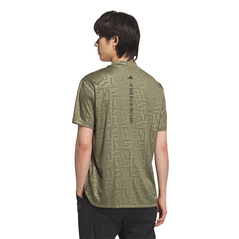 ADIDAS Golf Emboss Men's Polo (Olive) - Image 2