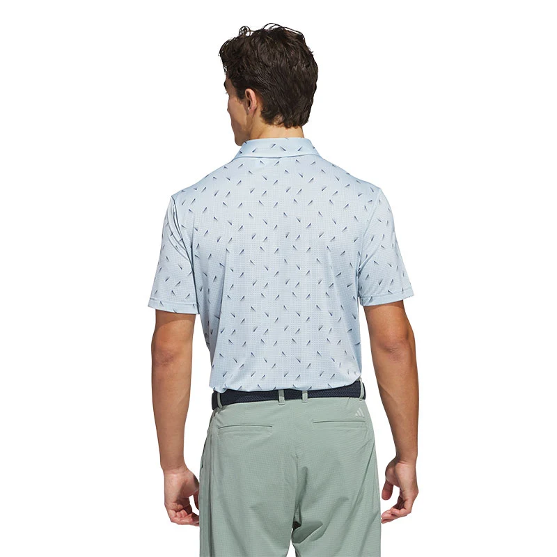 ADIDAS Ultimate365 Printed Mesh Men's Polo (Blue) - Image 2