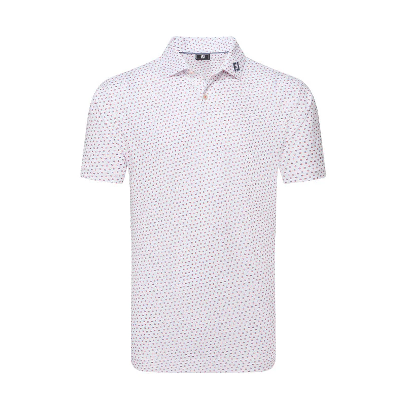 FOOTJOY Bounce Lisle Men's Polo (White/Red)