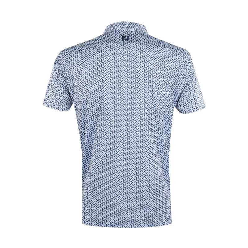 FOOTJOY Citrus Lisle Men's Polo (Blue) - Image 2