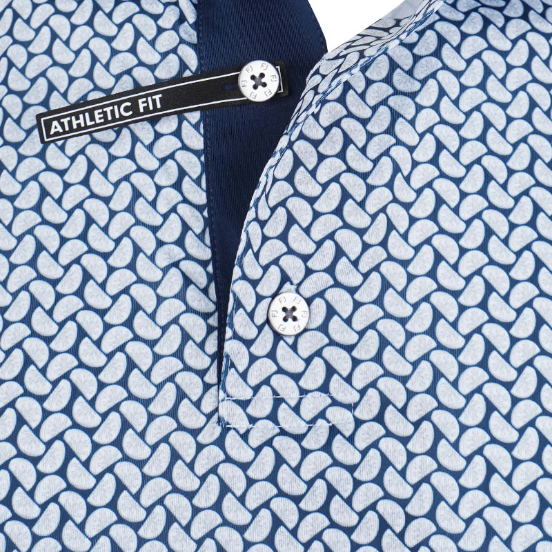 FOOTJOY Citrus Lisle Men's Polo (Blue) - Image 3