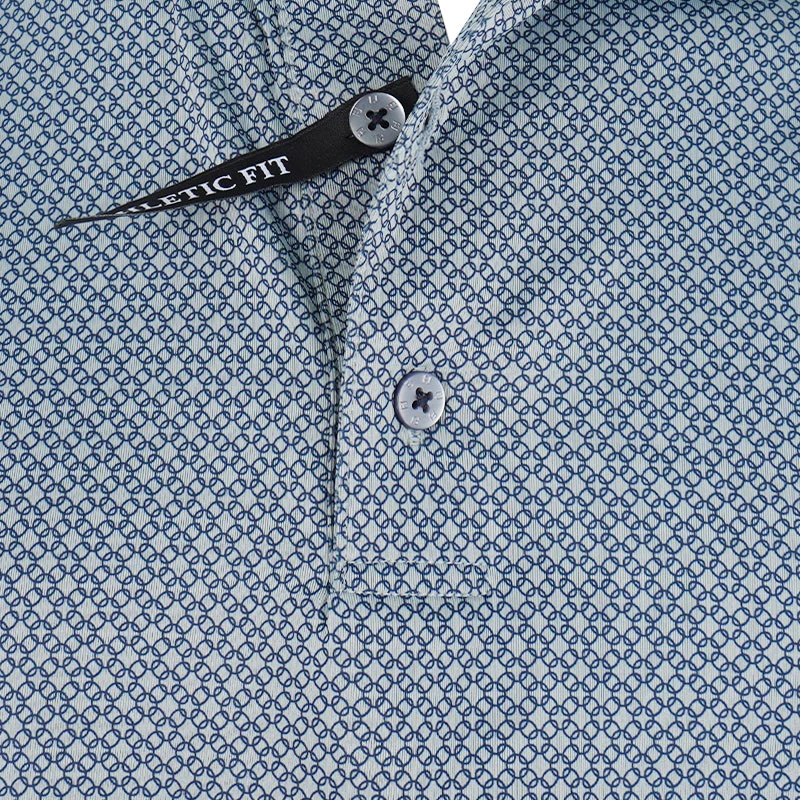 FOOTJOY Loop Print Lisle Men's Polo (Grey) - Image 3
