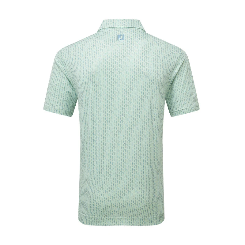 FOOTJOY Figure Print Lisle Men's Polo (Green) - Image 2