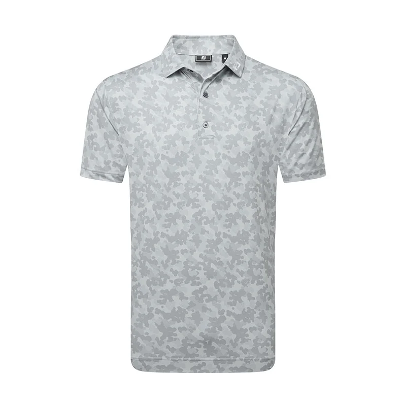 FOOTJOY Leaf Camo Lisle Men's Polo (Grey)
