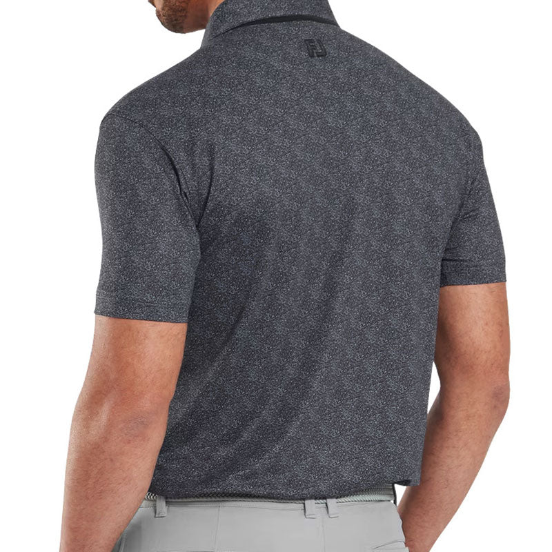 FOOTJOY Speckle Lisle Men's Polo (Black) - Image 4