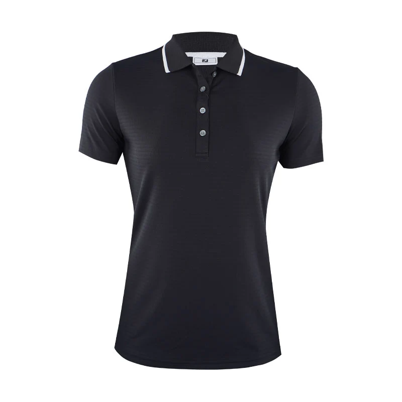 FOOTJOY Tipped Collar Women's Polo (Black)
