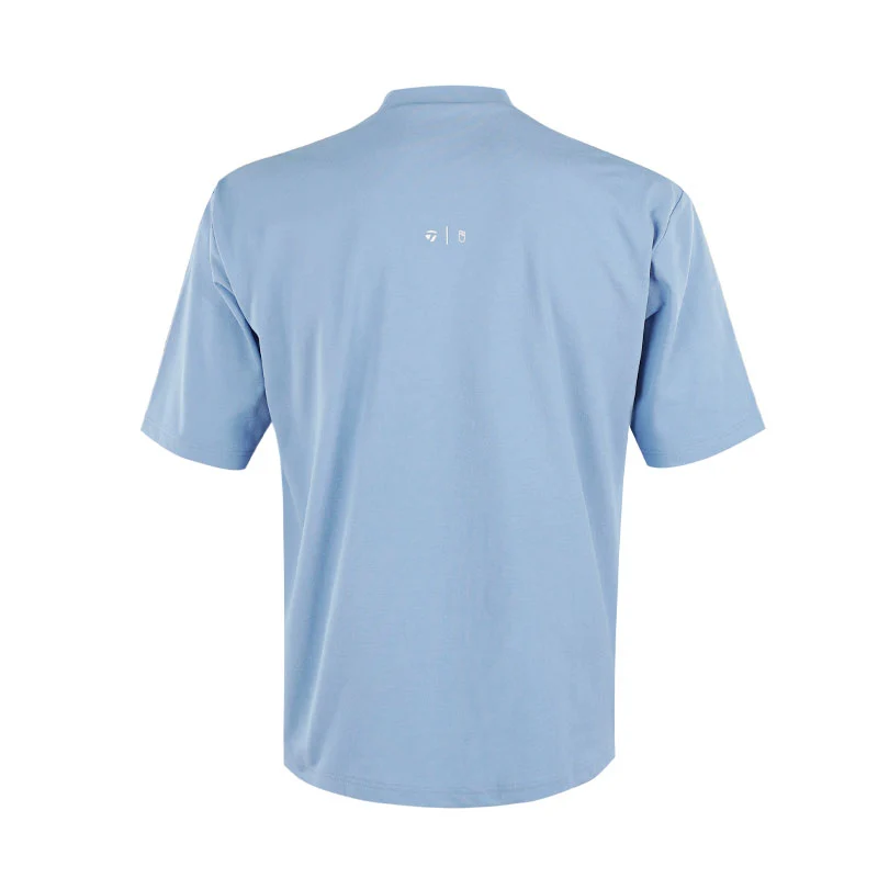 TAYLORMADE x United Arrows Message Unisex Mock Shirt (Sax) - Image 2