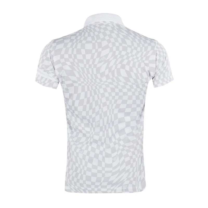 LE COQ SPORTIF GOLF Vichy Checkered Women's Polo (Grey) - Image 2