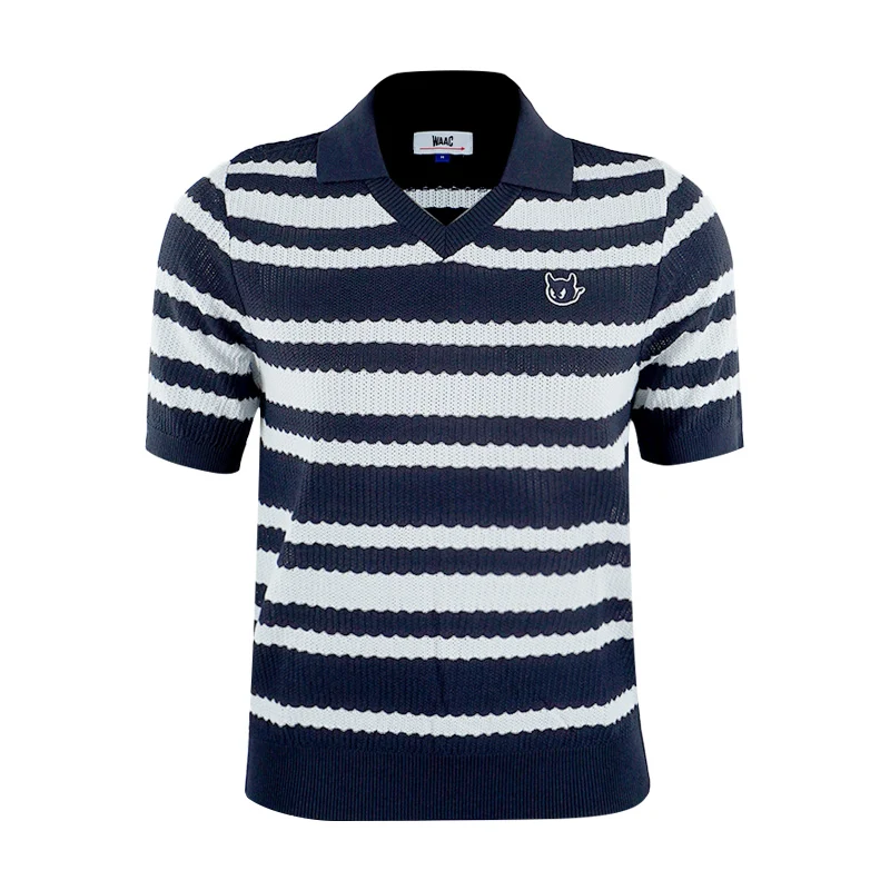 WAAC Multi Stripes Women's Knit Polo (Navy)