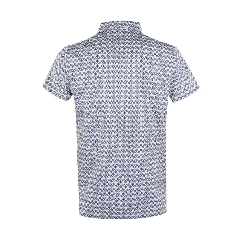 CUTTER & BUCK Mercerized Men's Polo (White/Black) - Image 2