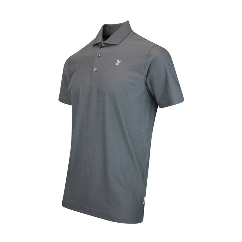 PUMA x REIGNING CHAMP MATTR Jacquard Men's Polo (Dusky Grey) - Image 3
