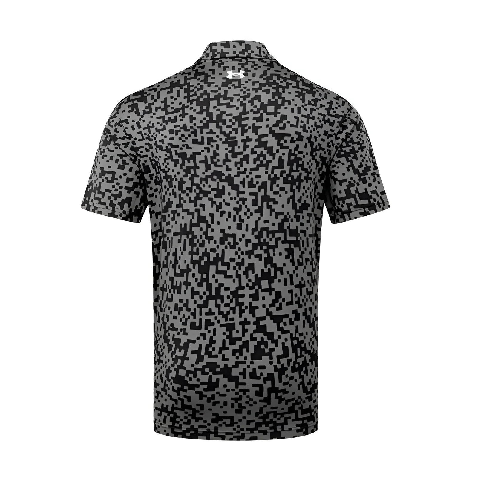 UNDER ARMOUR T2G Printed (2025) Men's Polo (Black/Castlerock) - Image 2