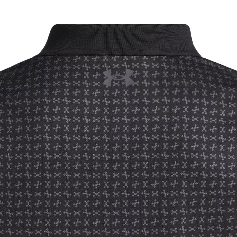 UNDER ARMOUR Matchplay Boy's Printed Polo (Black/Grey) - Image 4