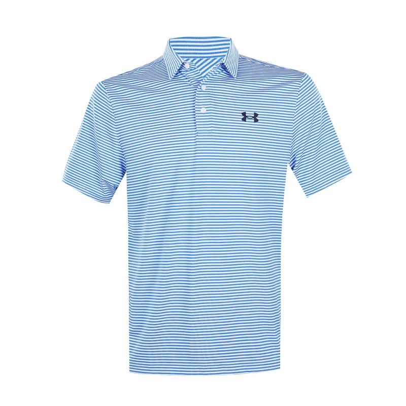 UNDER ARMOUR Playoff 3.0 Stripe Men's Polo (Blue/White)