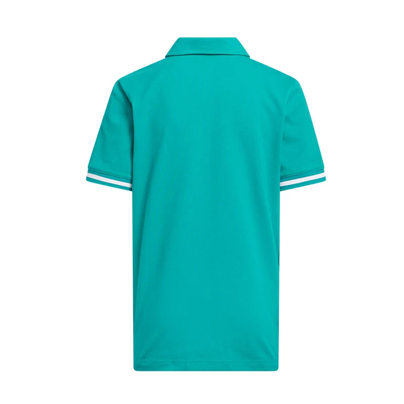 ADIDAS Pique Club Boy's Polo (Teal) - Image 2