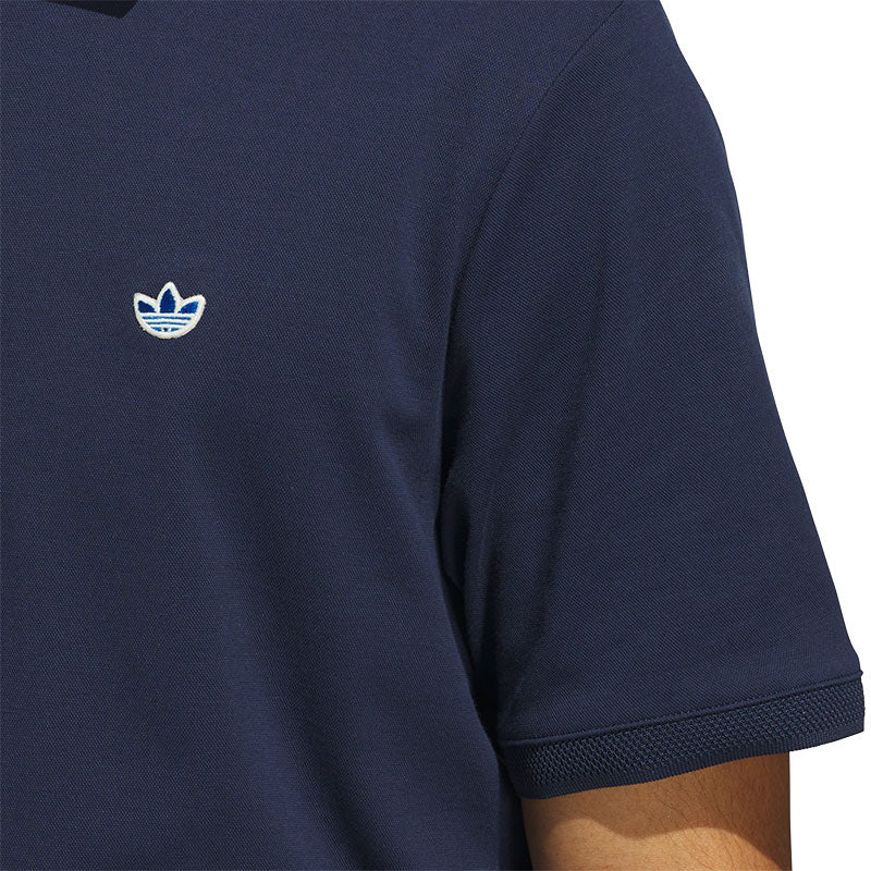 ADIDAS Originals Twistknit Trefoil Men's Polo (Indigo) - Image 4