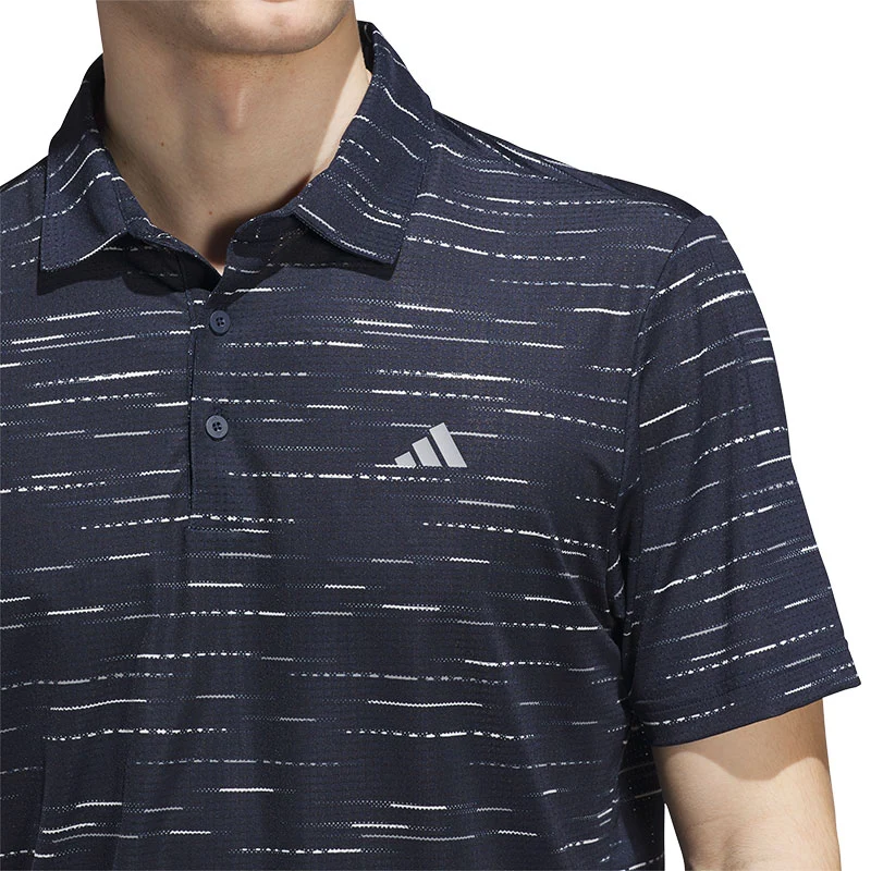 ADIDAS Ultimate365 Mesh Glimmer Print Men's Polo (Navy) - Image 3