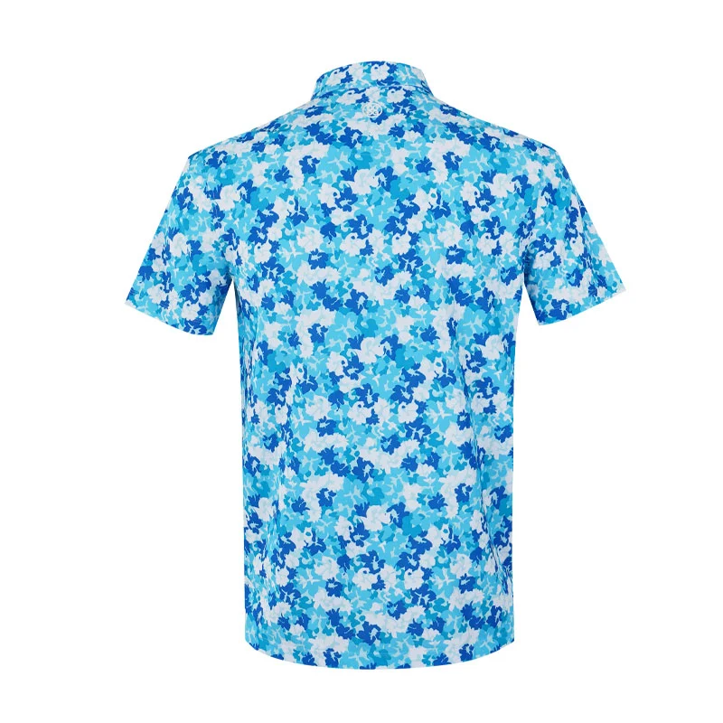 GFORE Camo Floral Tech Pique Men's Polo (Lisbon) - Image 2