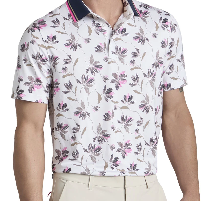 GFORE Iris Men's Tech Jersey Polo (Snow) - Image 3