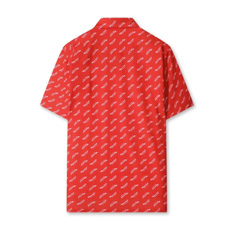 WAAC Retro Logo Men's Polo (Red) - Image 2