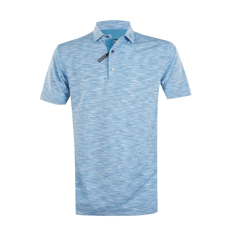 FOOTJOY Lisle Space Dyed Self Collar Men's Polo (High Tide)