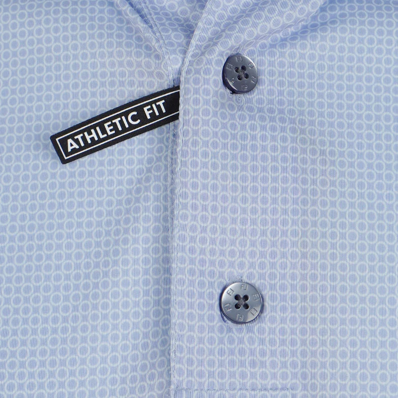 FOOTJOY Circle Foulard Lisle Men's Polo (Periwinkle) - Image 3
