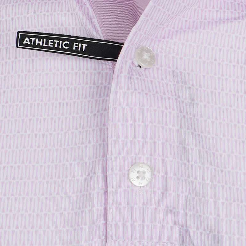FOOTJOY Tee Geo Lisle Men's Polo (Orchid) - Image 3