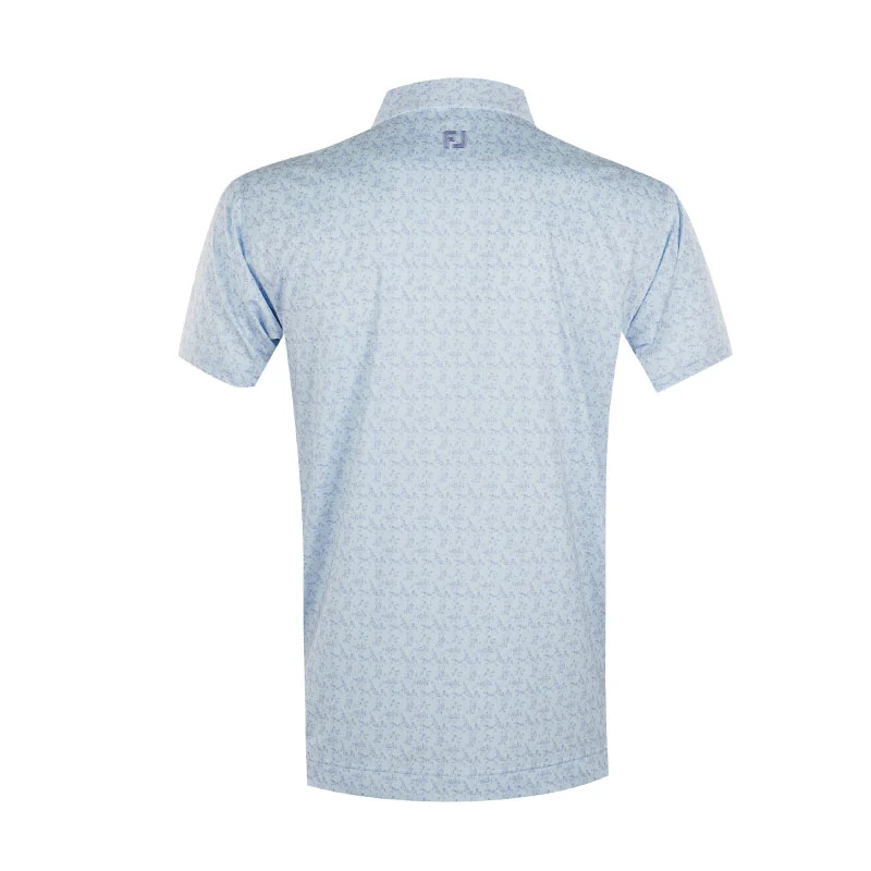 FOOTJOY Vintage Floral Lisle Men's Polo (Ice Water) - Image 2