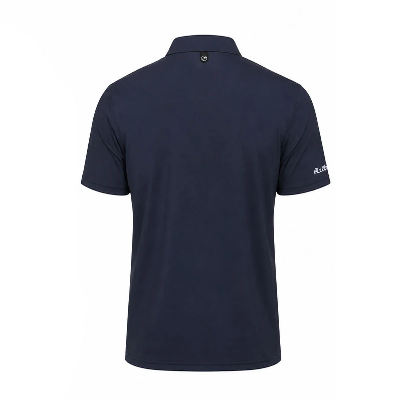 MALBON GOLF Fairway Baldwin Men's Polo (Navy) - Image 2