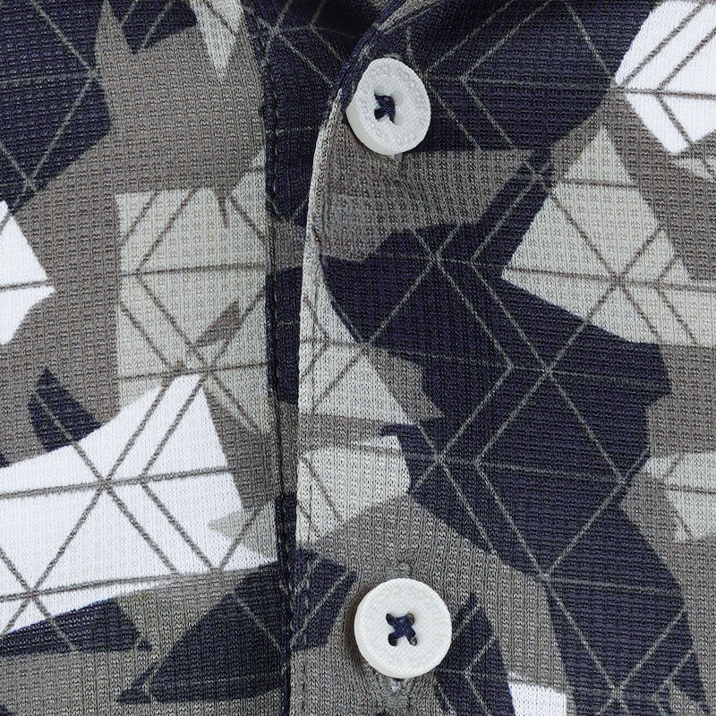 LE COQ SPORTIF GOLF Small Print Men's Polo (Khaki) - Image 3