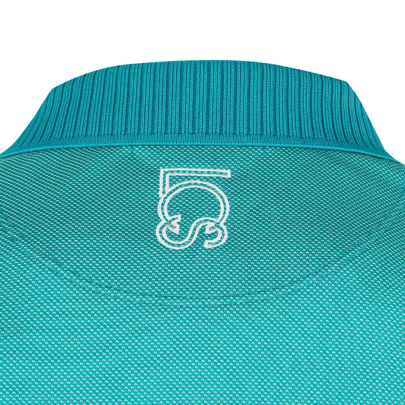 LE COQ SPORTIF GOLF Golf Patterned Men's Polo (Green) - Image 4