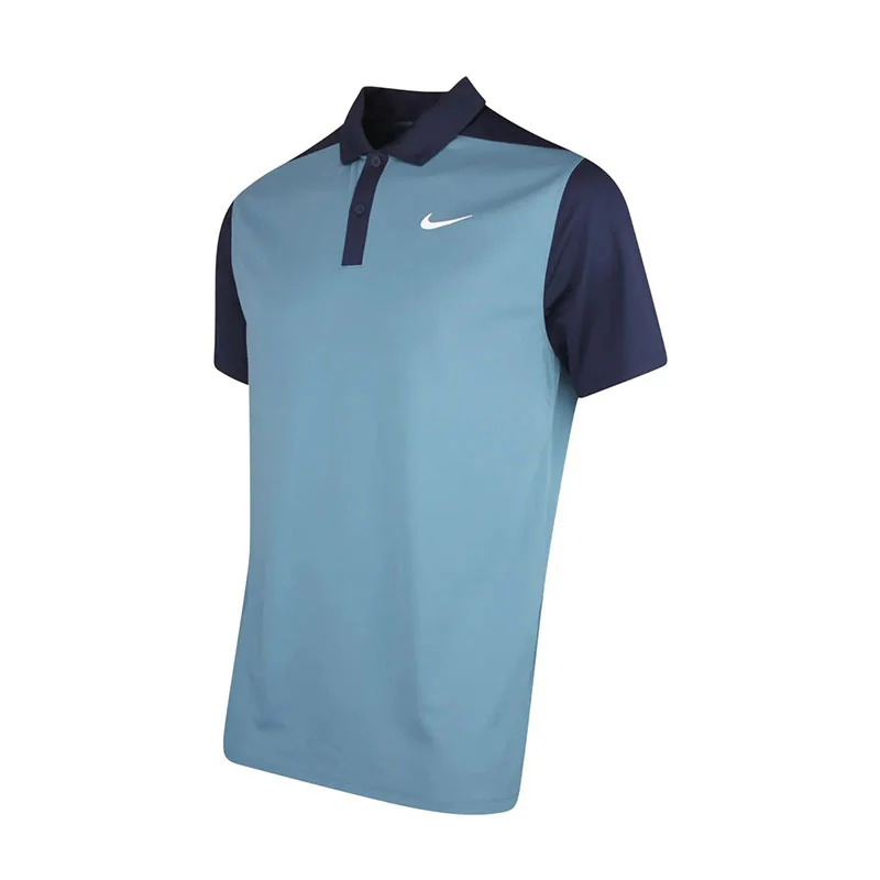 NIKE Tour Dri-FIT Solid Men's Polo (Blue) - Image 3