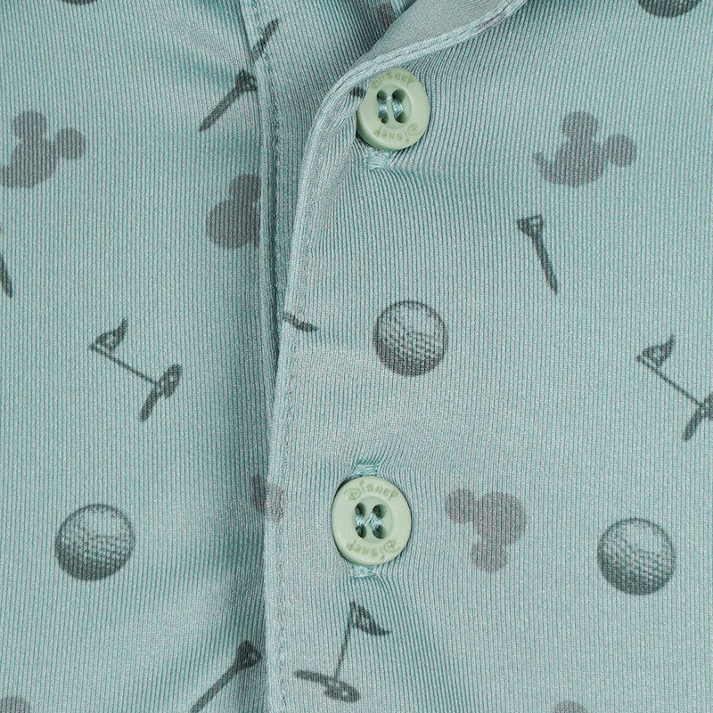 DISNEY Golf Accesories Print Men's Polo (Jadesheen Green) - Image 3