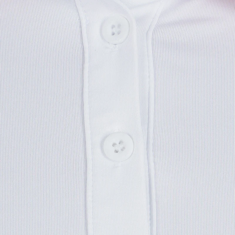 DISNEY Micky Mouse Women's Stripe Rib Polo (White) - Image 3
