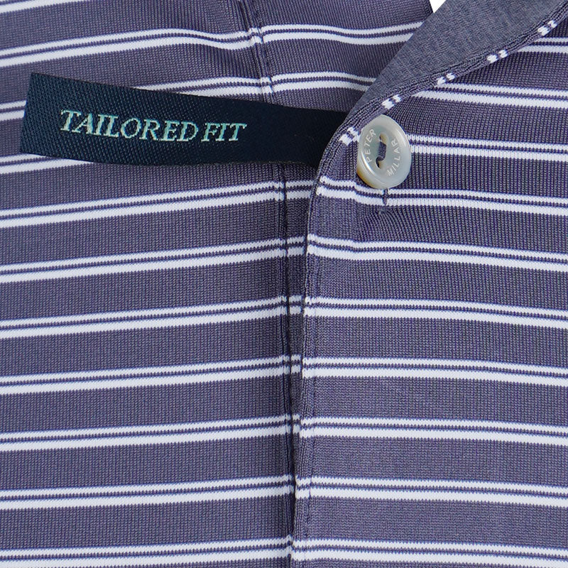 PETER MILLAR Bridge Men's Performance Jersey Polo (Nebula Blue) - Image 3
