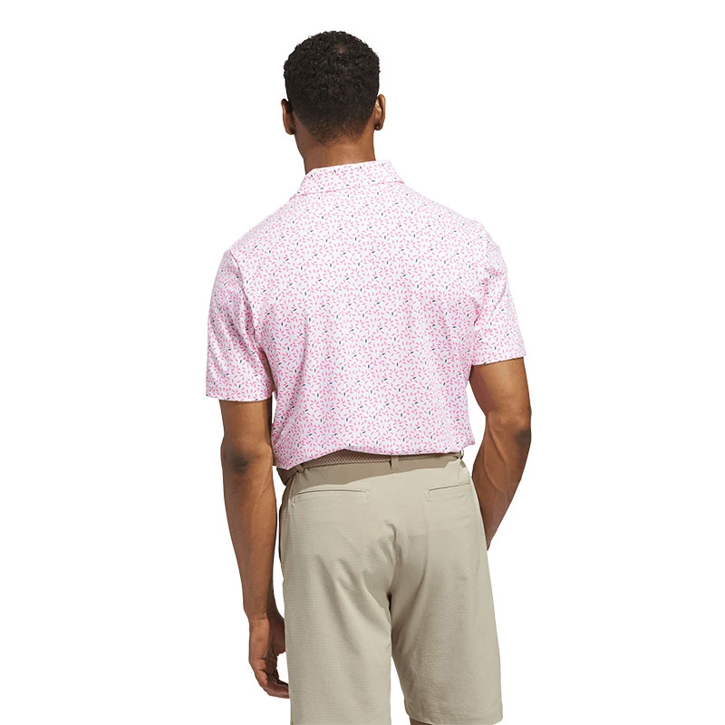 ADIDAS Ultimate365+ Soft Print Men's Polo (White) - Image 2