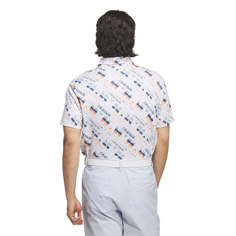 ADIDAS AOP Men's Polo (White) - Image 2
