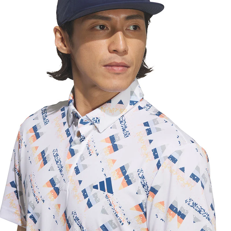 ADIDAS AOP Men's Polo (White) - Image 3