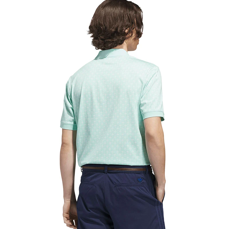 ADIDAS Originals All Over Trefoil Men's Polo (Mint) - Image 2