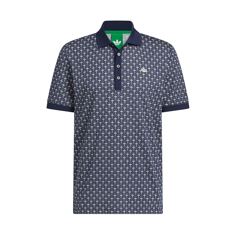 ADIDAS Originals All Over Trefoil Men's Polo (Indigo)