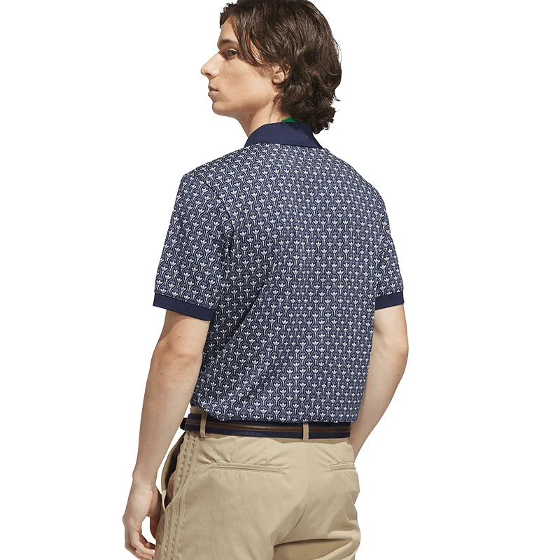 ADIDAS Originals All Over Trefoil Men's Polo (Indigo) - Image 2