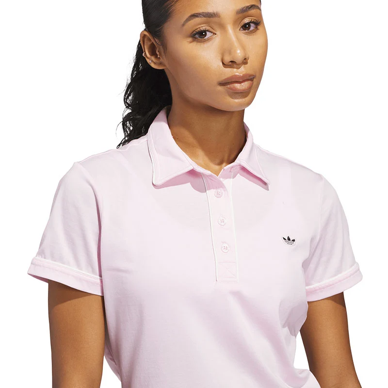 ADIDAS Originals Solid Women's Polo (Pink) - Image 3