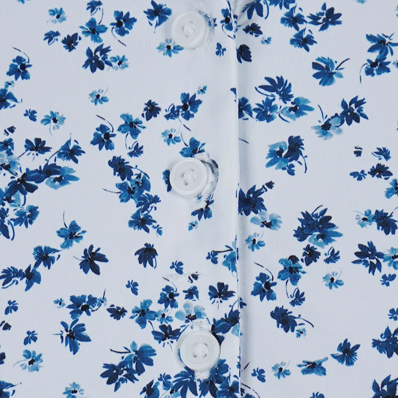GFORE Scattered Ditzy Print Women's Long Sleeve Polo (Snow) - Image 3