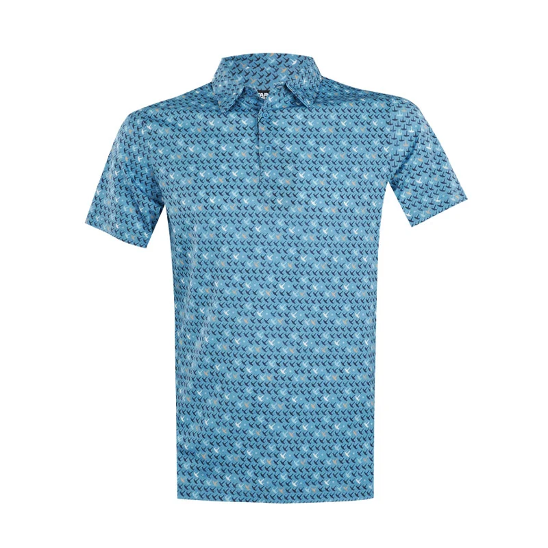 DISNEY Mercerized Aircraft Print Men's Polo (Blue)