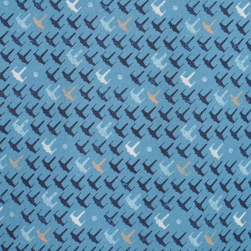 DISNEY Mercerized Aircraft Print Men's Polo (Blue) - Image 4