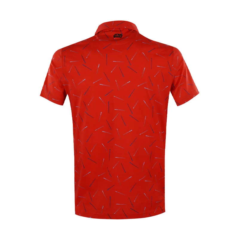 DISNEY Star Wars Sword Print Men's Polo (Red) - Image 2