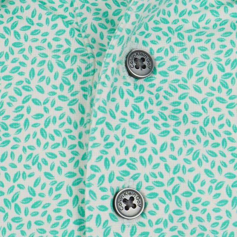 CALVIN KLEIN Watkins Print Men's Polo (Mint) - Image 3